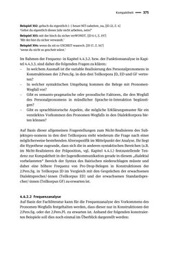 Bild der Seite - 375 - in Jugendkommunikation und Dialekt - Syntax gesprochener Sprache bei Jugendlichen in Osttirol