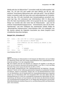 Bild der Seite - 383 - in Jugendkommunikation und Dialekt - Syntax gesprochener Sprache bei Jugendlichen in Osttirol
