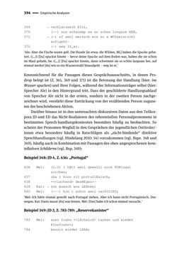 Bild der Seite - 394 - in Jugendkommunikation und Dialekt - Syntax gesprochener Sprache bei Jugendlichen in Osttirol
