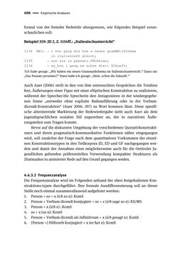 Bild der Seite - 406 - in Jugendkommunikation und Dialekt - Syntax gesprochener Sprache bei Jugendlichen in Osttirol