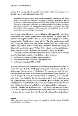 Image of the Page - 420 - in Jugendkommunikation und Dialekt - Syntax gesprochener Sprache bei Jugendlichen in Osttirol