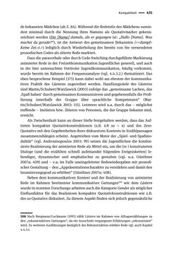 Bild der Seite - 431 - in Jugendkommunikation und Dialekt - Syntax gesprochener Sprache bei Jugendlichen in Osttirol