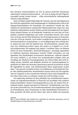 Image of the Page - 440 - in Jugendkommunikation und Dialekt - Syntax gesprochener Sprache bei Jugendlichen in Osttirol