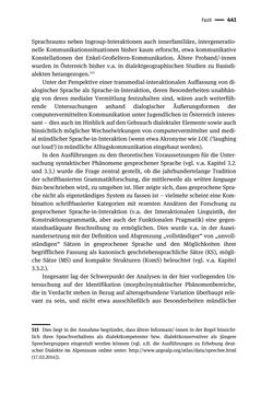 Image of the Page - 441 - in Jugendkommunikation und Dialekt - Syntax gesprochener Sprache bei Jugendlichen in Osttirol