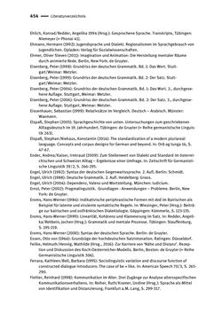 Image of the Page - 454 - in Jugendkommunikation und Dialekt - Syntax gesprochener Sprache bei Jugendlichen in Osttirol