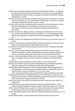 Bild der Seite - 459 - in Jugendkommunikation und Dialekt - Syntax gesprochener Sprache bei Jugendlichen in Osttirol