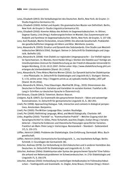 Bild der Seite - 464 - in Jugendkommunikation und Dialekt - Syntax gesprochener Sprache bei Jugendlichen in Osttirol