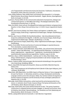 Bild der Seite - 465 - in Jugendkommunikation und Dialekt - Syntax gesprochener Sprache bei Jugendlichen in Osttirol