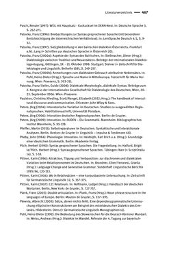 Bild der Seite - 467 - in Jugendkommunikation und Dialekt - Syntax gesprochener Sprache bei Jugendlichen in Osttirol