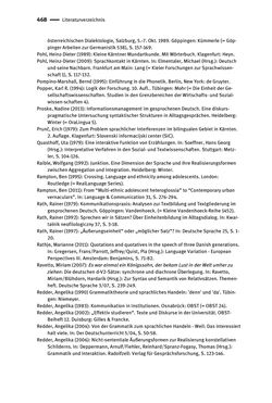 Bild der Seite - 468 - in Jugendkommunikation und Dialekt - Syntax gesprochener Sprache bei Jugendlichen in Osttirol