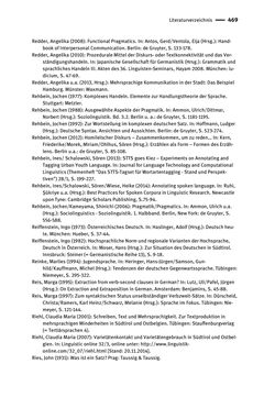 Image of the Page - 469 - in Jugendkommunikation und Dialekt - Syntax gesprochener Sprache bei Jugendlichen in Osttirol