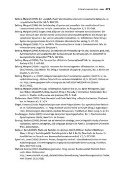 Image of the Page - 473 - in Jugendkommunikation und Dialekt - Syntax gesprochener Sprache bei Jugendlichen in Osttirol