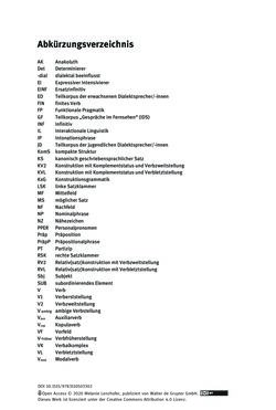 Image of the Page - 478 - in Jugendkommunikation und Dialekt - Syntax gesprochener Sprache bei Jugendlichen in Osttirol