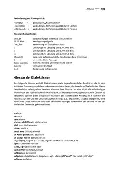 Image of the Page - 481 - in Jugendkommunikation und Dialekt - Syntax gesprochener Sprache bei Jugendlichen in Osttirol