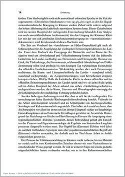 Image of the Page - 14 - in Die Kirche und die »Kärntner Seele« - Habitus, kulturelles Gedächtnis und katholische Kirche in Kärnten, insbesondere vor 1938