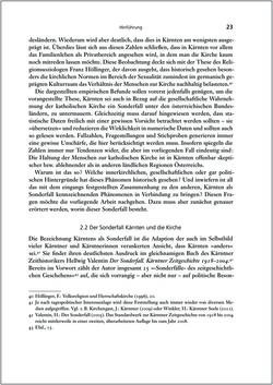 Bild der Seite - 23 - in Die Kirche und die »Kärntner Seele« - Habitus, kulturelles Gedächtnis und katholische Kirche in Kärnten, insbesondere vor 1938