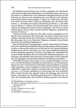 Image of the Page - 116 - in Die Kirche und die »Kärntner Seele« - Habitus, kulturelles Gedächtnis und katholische Kirche in Kärnten, insbesondere vor 1938