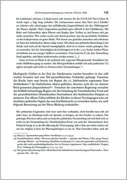 Image of the Page - 159 - in Die Kirche und die »Kärntner Seele« - Habitus, kulturelles Gedächtnis und katholische Kirche in Kärnten, insbesondere vor 1938