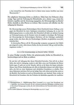 Image of the Page - 169 - in Die Kirche und die »Kärntner Seele« - Habitus, kulturelles Gedächtnis und katholische Kirche in Kärnten, insbesondere vor 1938