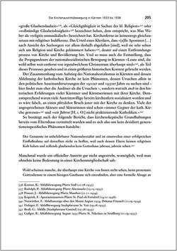 Image of the Page - 205 - in Die Kirche und die »Kärntner Seele« - Habitus, kulturelles Gedächtnis und katholische Kirche in Kärnten, insbesondere vor 1938