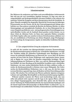 Image of the Page - 216 - in Die Kirche und die »Kärntner Seele« - Habitus, kulturelles Gedächtnis und katholische Kirche in Kärnten, insbesondere vor 1938
