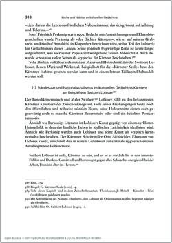 Image of the Page - 318 - in Die Kirche und die »Kärntner Seele« - Habitus, kulturelles Gedächtnis und katholische Kirche in Kärnten, insbesondere vor 1938