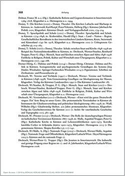 Image of the Page - 368 - in Die Kirche und die »Kärntner Seele« - Habitus, kulturelles Gedächtnis und katholische Kirche in Kärnten, insbesondere vor 1938