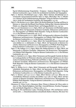 Image of the Page - 380 - in Die Kirche und die »Kärntner Seele« - Habitus, kulturelles Gedächtnis und katholische Kirche in Kärnten, insbesondere vor 1938