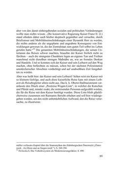 Image of the Page - 89 - in Des Kaisers Leibarzt auf Reisen - Johann Nepomuk Raimanns Reise mit Kaiser Franz I. im Jahre 1832