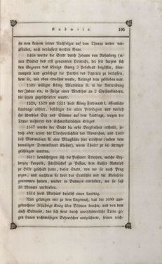 Image of the Page - 195 - in Das Kaiserthum Österreich - in seinen merkwürdigen Städten, Badeorten, seinen Domen, Kirchen und sonstigen ausgezeichneten Baudenkmälern alter und neuer Zeit, historisch-topographisch dargestellt