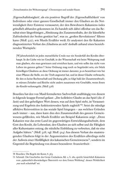 Bild der Seite - 291 - in Kakanien als Gesellschaftskonstruktion - Robert Musils Sozioanalyse des 20. Jahrhunderts