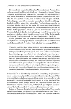 Image of the Page - 379 - in Kakanien als Gesellschaftskonstruktion - Robert Musils Sozioanalyse des 20. Jahrhunderts