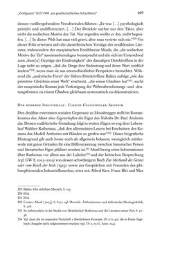 Bild der Seite - 409 - in Kakanien als Gesellschaftskonstruktion - Robert Musils Sozioanalyse des 20. Jahrhunderts