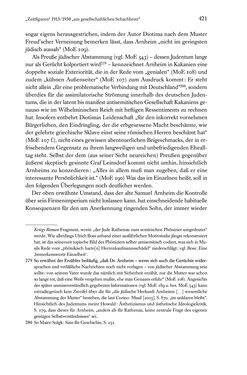 Image of the Page - 421 - in Kakanien als Gesellschaftskonstruktion - Robert Musils Sozioanalyse des 20. Jahrhunderts