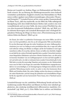 Image of the Page - 465 - in Kakanien als Gesellschaftskonstruktion - Robert Musils Sozioanalyse des 20. Jahrhunderts