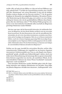 Image of the Page - 485 - in Kakanien als Gesellschaftskonstruktion - Robert Musils Sozioanalyse des 20. Jahrhunderts