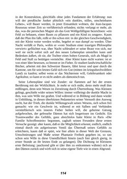 Bild der Seite - 114 - in Der Kampf mit dem Dämon - Hölderlin · Kleist · Nietzsche