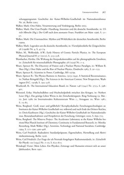 Bild der Seite - 367 - in Kerne, Kooperation und Konkurrenz - Kernforschung in Österreich im internationalen Kontext (1900–1950)