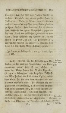 Image of the Page - 279 - in Staat- und Kirchengeschichte des Herzogthum Steyermarks, Volume 1 & 2