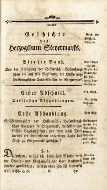 Image of the Page - (000007) - in Staat- und Kirchengeschichte des Herzogthum Steyermarks, Volume 4