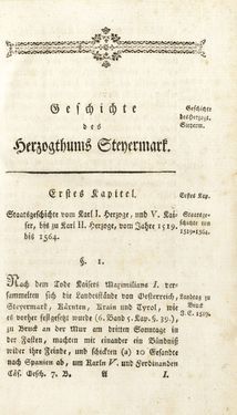 Image of the Page - (000007) - in Staat- und Kirchengeschichte des Herzogthum Steyermarks, Volume 7