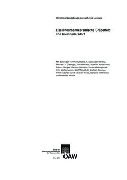 Image of the Page - (000003) - in Das linearbandkeramische Gräberfeld von Kleinhadersdorf
