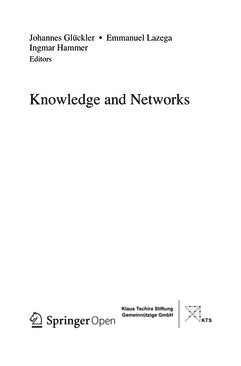 Bild der Seite - (000003) - in Knowledge and Networks