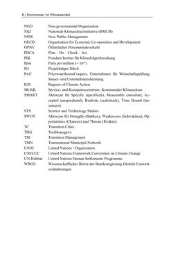 Image of the Page - 8 - in Kommunen im Klimawandel - Best Practices als Chance zur grünen Transformation?