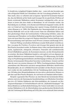 Image of the Page - 77 - in Kommunen im Klimawandel - Best Practices als Chance zur grünen Transformation?