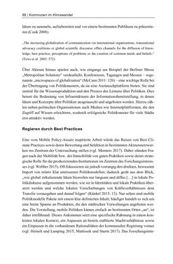 Image of the Page - 88 - in Kommunen im Klimawandel - Best Practices als Chance zur grünen Transformation?