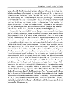 Image of the Page - 89 - in Kommunen im Klimawandel - Best Practices als Chance zur grünen Transformation?