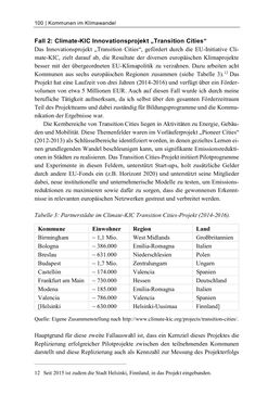 Image of the Page - 100 - in Kommunen im Klimawandel - Best Practices als Chance zur grünen Transformation?