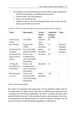 Image of the Page - 111 - in Kommunen im Klimawandel - Best Practices als Chance zur grünen Transformation?