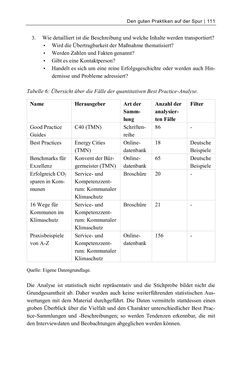 Bild der Seite - 111 - in Kommunen im Klimawandel - Best Practices als Chance zur grünen Transformation?